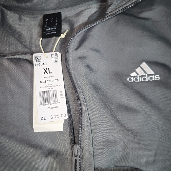 Adidas Mens, Jacket and taper Pants Green size XL, SUITS MULTI  SPORT grey four. - Picture 10 of 16